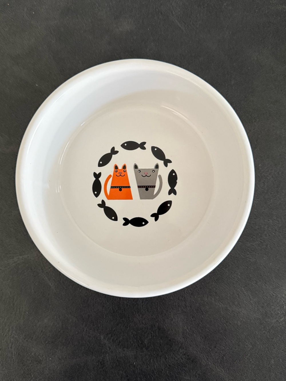 Colorful Cat Pattern Ceramic Cat Bowl - Multicolor - Picture 3 of 3